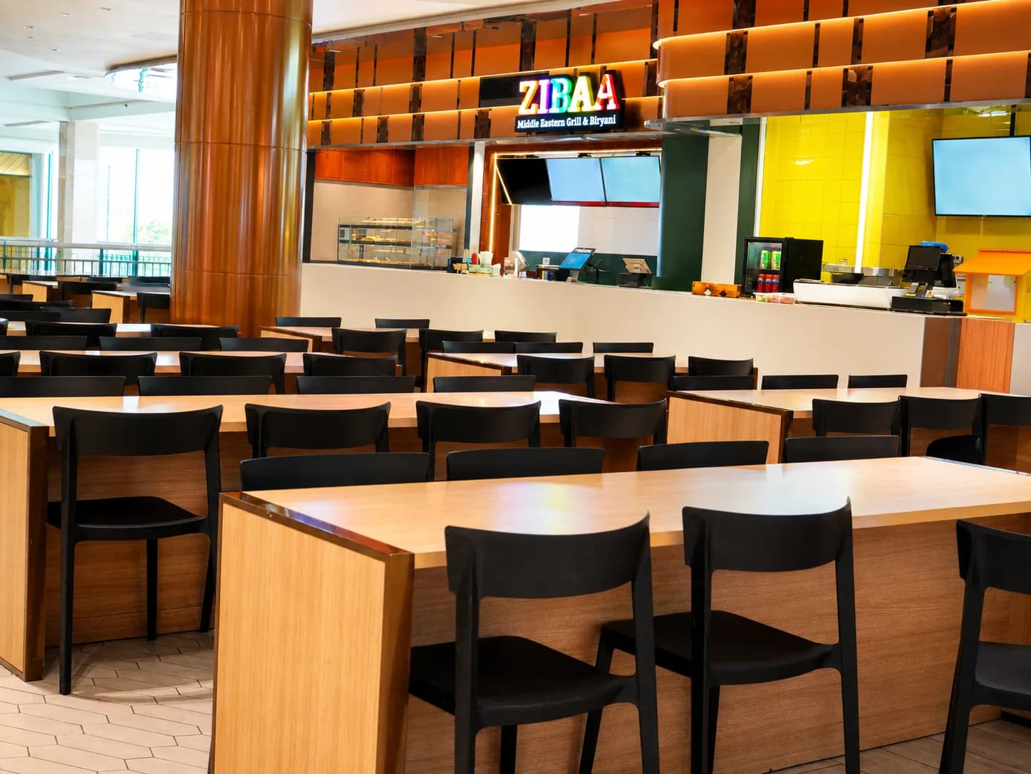 Food court seating at Zibaa Plaza Senayan